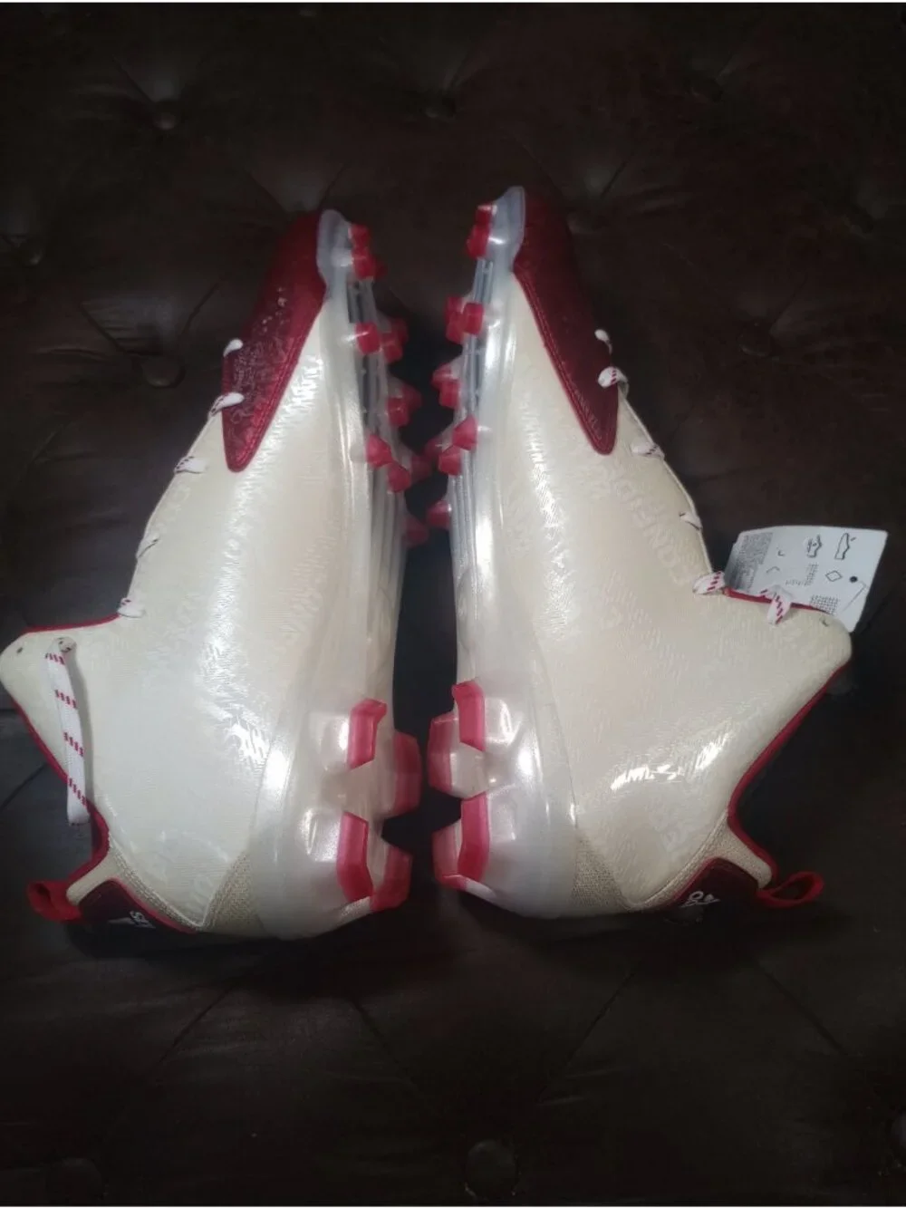 New Adidas Crazyquick 2.0 Mid Soccer/Football Cleats Red & White   Size 15